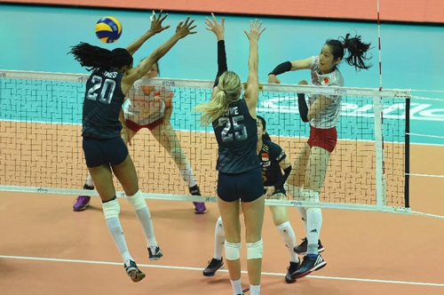 中美女排大战，中国女排获三连胜冲击里约奥运